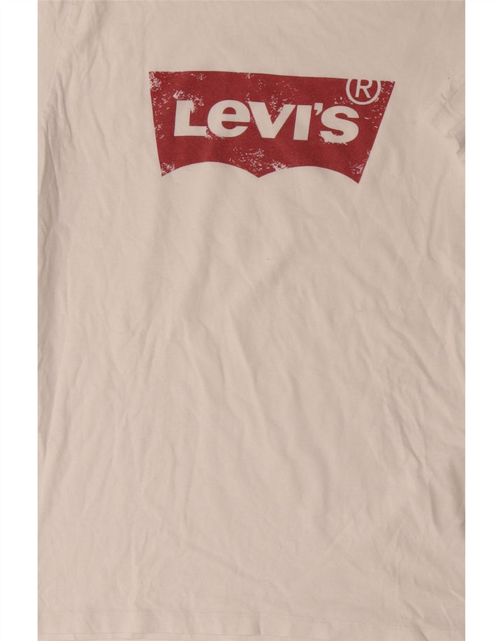 Ανδρικό γραφικό T-Shirt Levi's Top Μεσαίο λευκό βαμβακερό