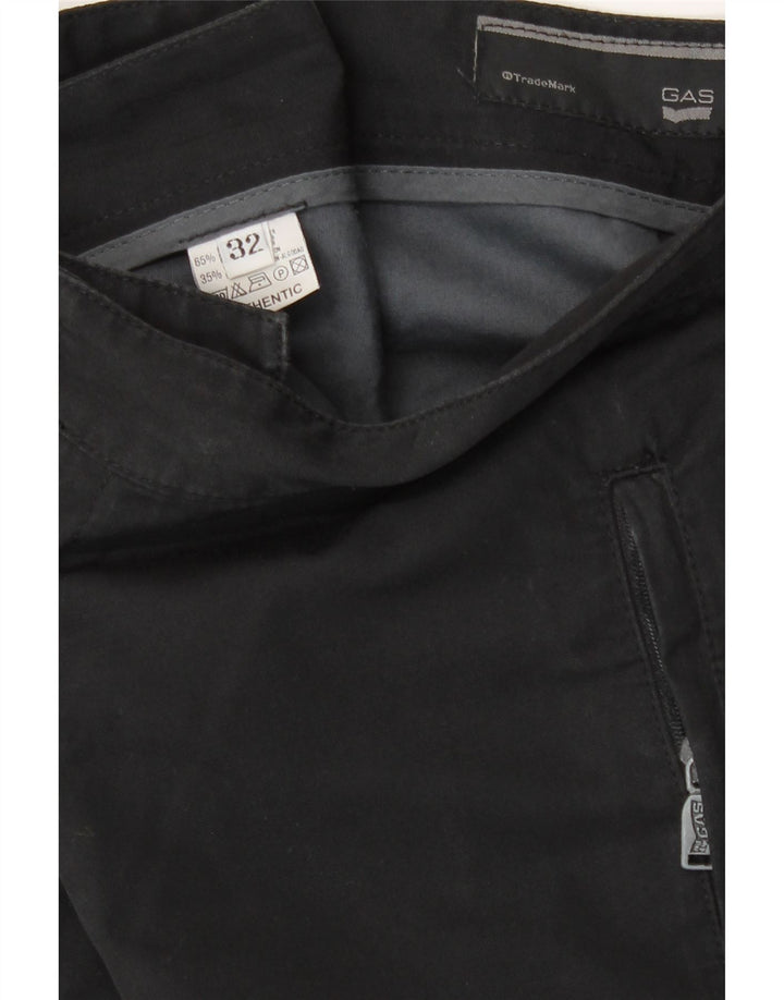 Ανδρικό ίσιο γκάζι παντελόνι Chino W32 L33 Μαύρο πολυεστέρα