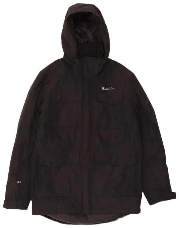 Ανδρικό παλτό με κουκούλα Mountain Warehouse UK 38 Medium Black Polyester