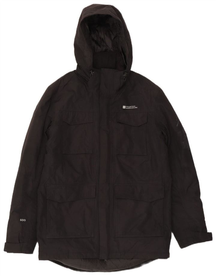 Ανδρικό παλτό με κουκούλα Mountain Warehouse UK 38 Medium Black Polyester