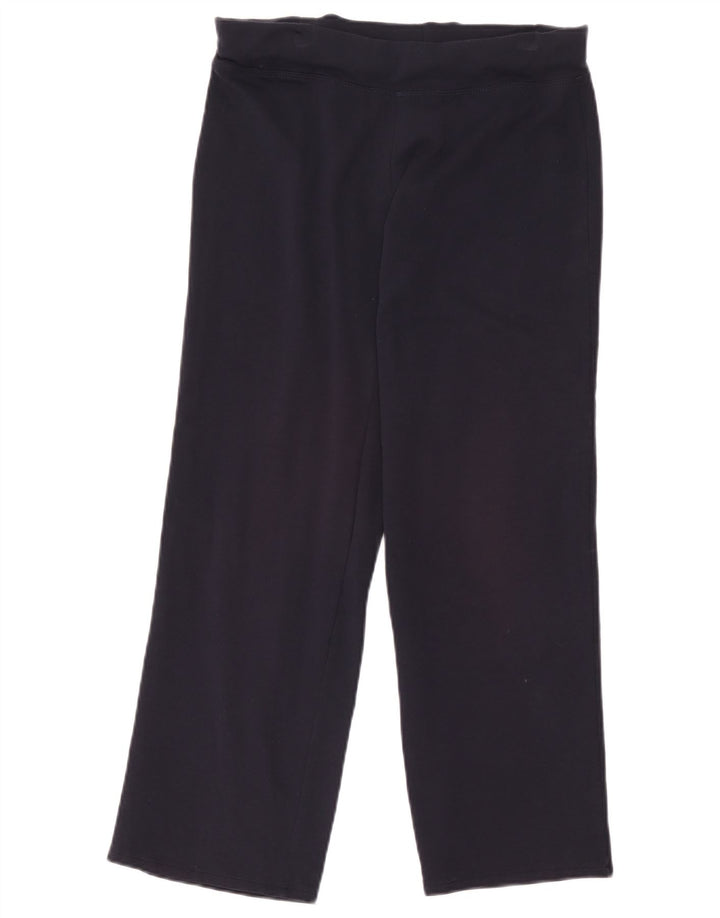 Marks & Spencer Γυναικεία φόρμα παντελόνια UK 12 Medium Navy Blue Cotton