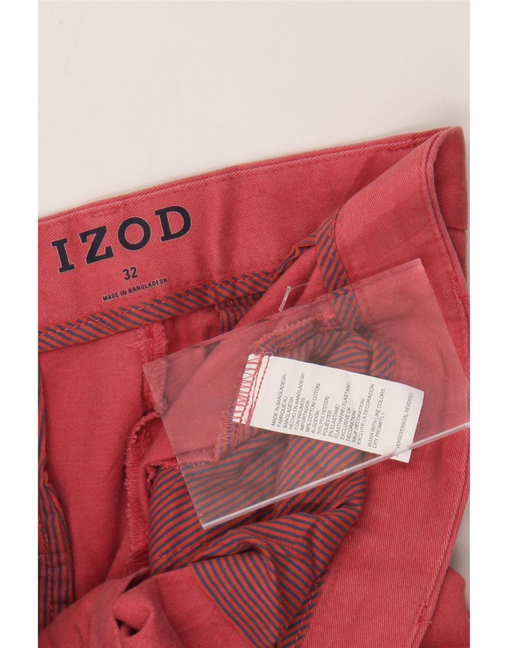 Ανδρικό σορτς Chino IZOD W32 Μεσαίο κόκκινο βαμβακερό