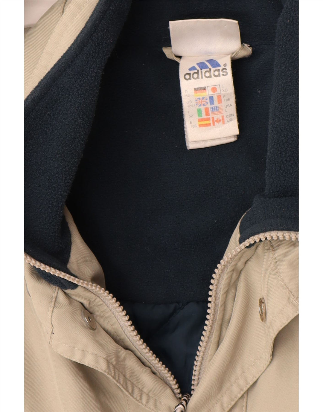 Ανδρικό τζάκετ Adidas Windbreaker UK 42/44 Large Beige Colourblock Polyester