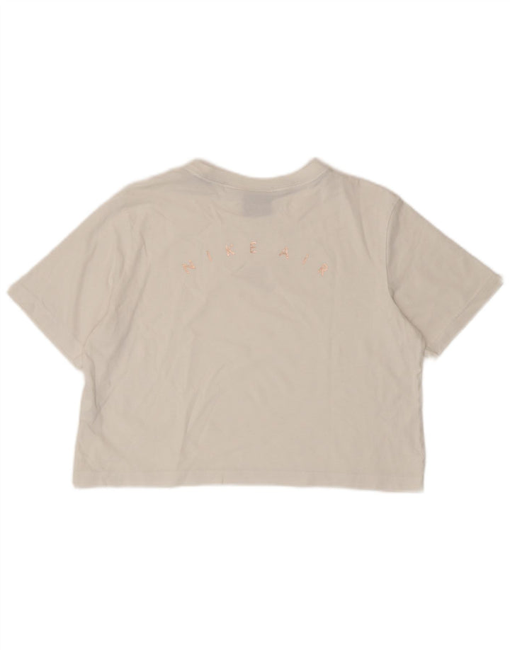 Γυναικείο T-Shirt Nike Crop Graphic Top UK 14 Medium White