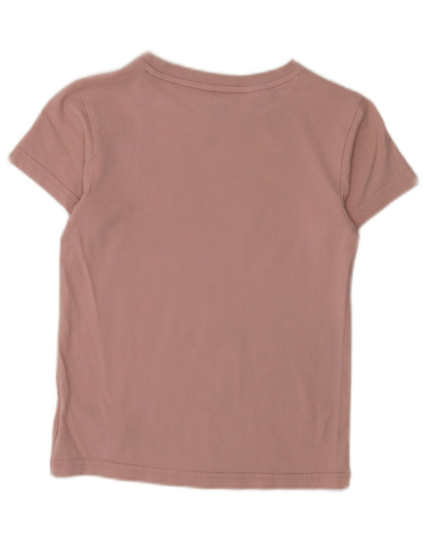 Adidas Girls T-Shirt Top 7-8 Years Pink Cotton