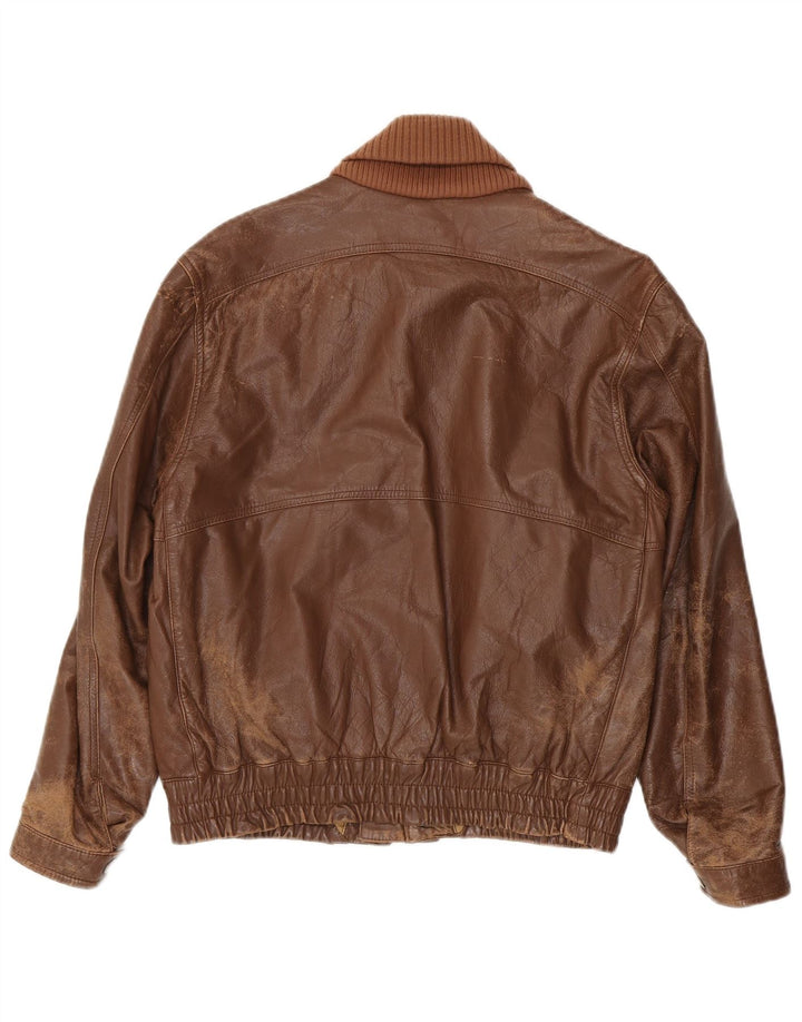 Vintage Ανδρικό Δερμάτινο Μπουφάν IT 48 Δερμάτινο Μεσαίο Καφέ