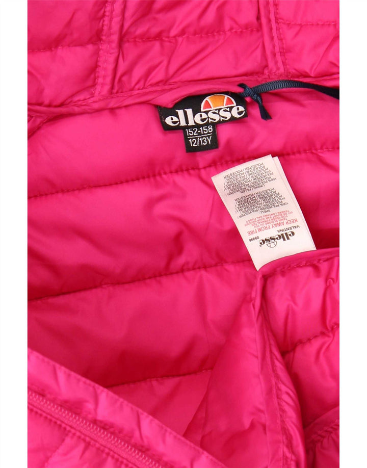 Μπουφάν Ellesse Girls Hooded Podded Jacket 12-13 Years Pink Polyester