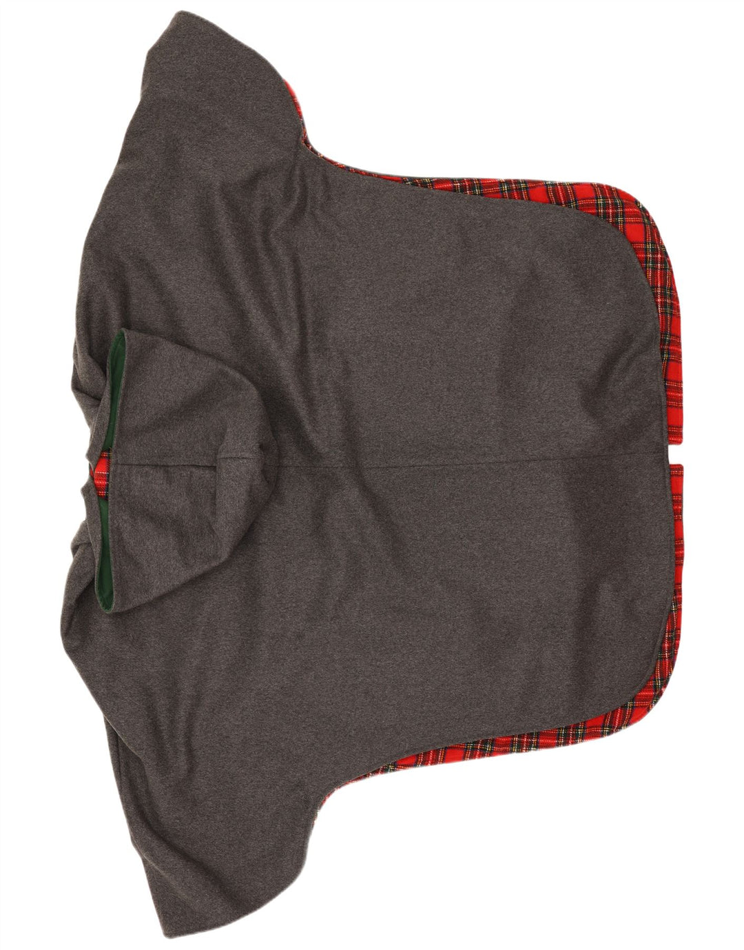 Vintage Γυναικείο Παλτό Poncho με κουκούλα One Size Γκρι