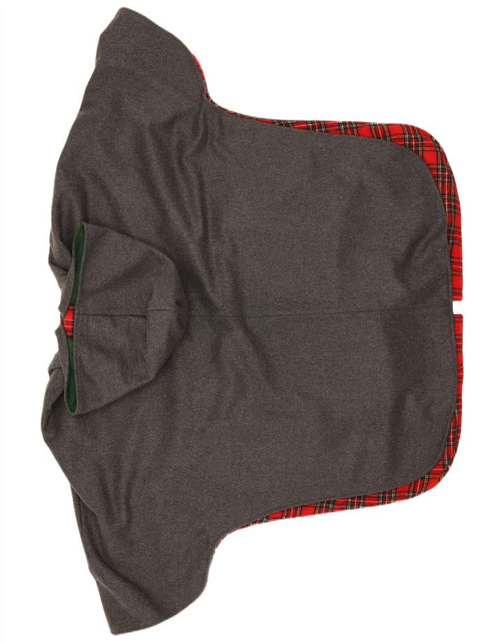 Vintage Γυναικείο Παλτό Poncho με κουκούλα One Size Γκρι