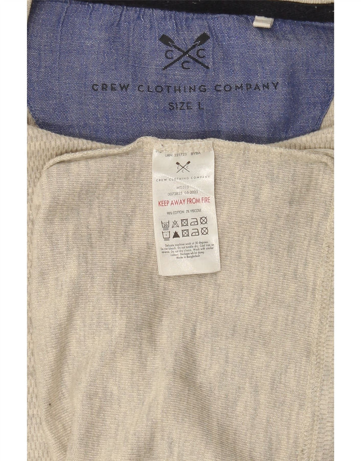 Ανδρικό T-Shirt Crew Clothing Top μεγάλο γκρι βαμβακερό
