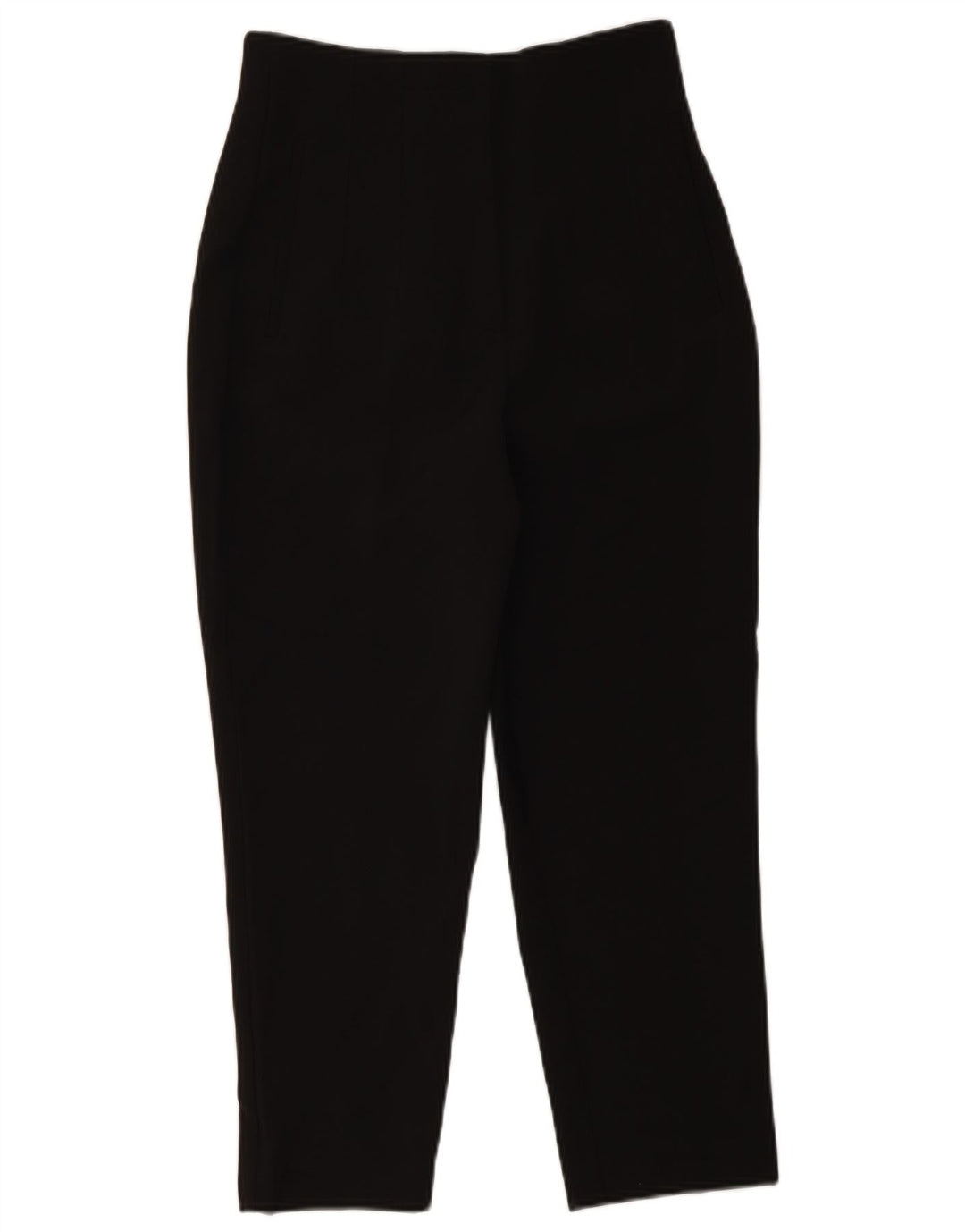 Zara Γυναικείο Ψηλόμεσο Παντελόνι Cropped Medium W28 L25 Μαύρο Πολυεστέρας
