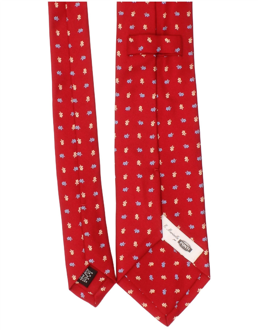 Ανδρική γραβάτα E.Marinella One Size Red Floral Silk