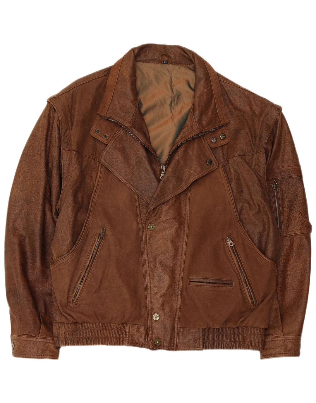 Trapper Ανδρικό Δερμάτινο Μπουφάν UK 42 XL Καφέ