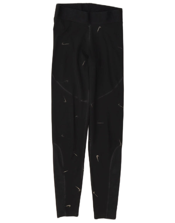Γυναικεία γραφικά κολάν Nike UK 10 Small Black Polyester