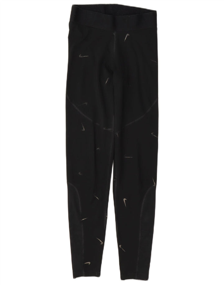 Γυναικεία γραφικά κολάν Nike UK 10 Small Black Polyester