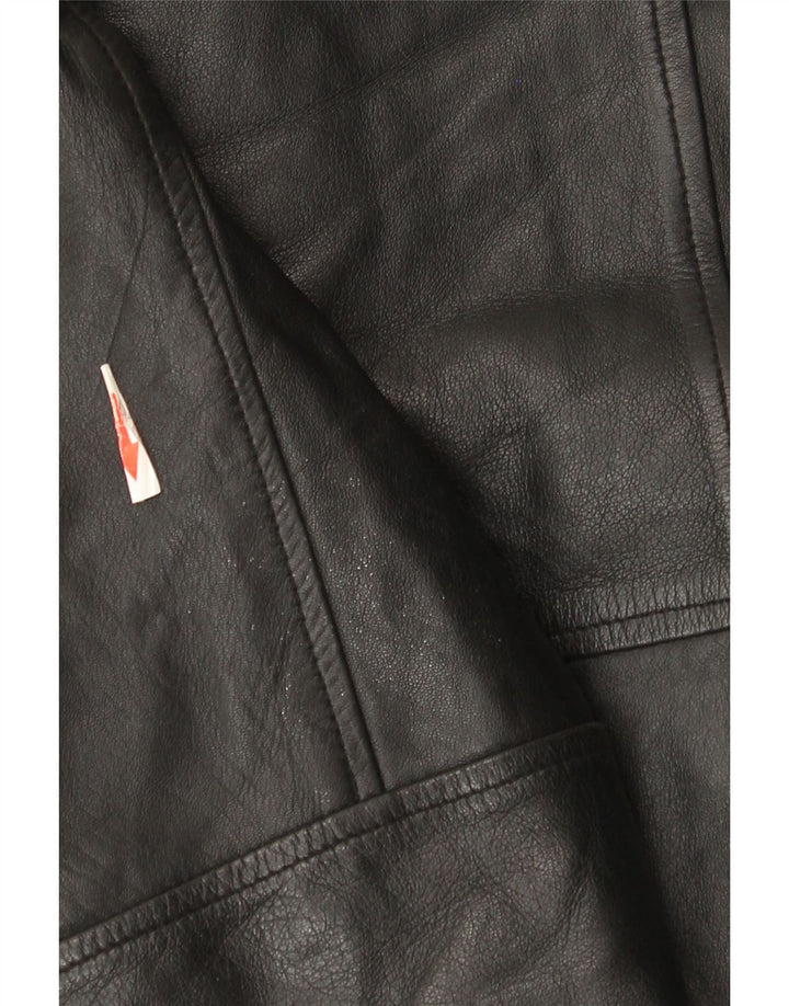 Ανδρικό Δερμάτινο Μπουφάν Marks & Spencer UK 38 Medium Black Leather