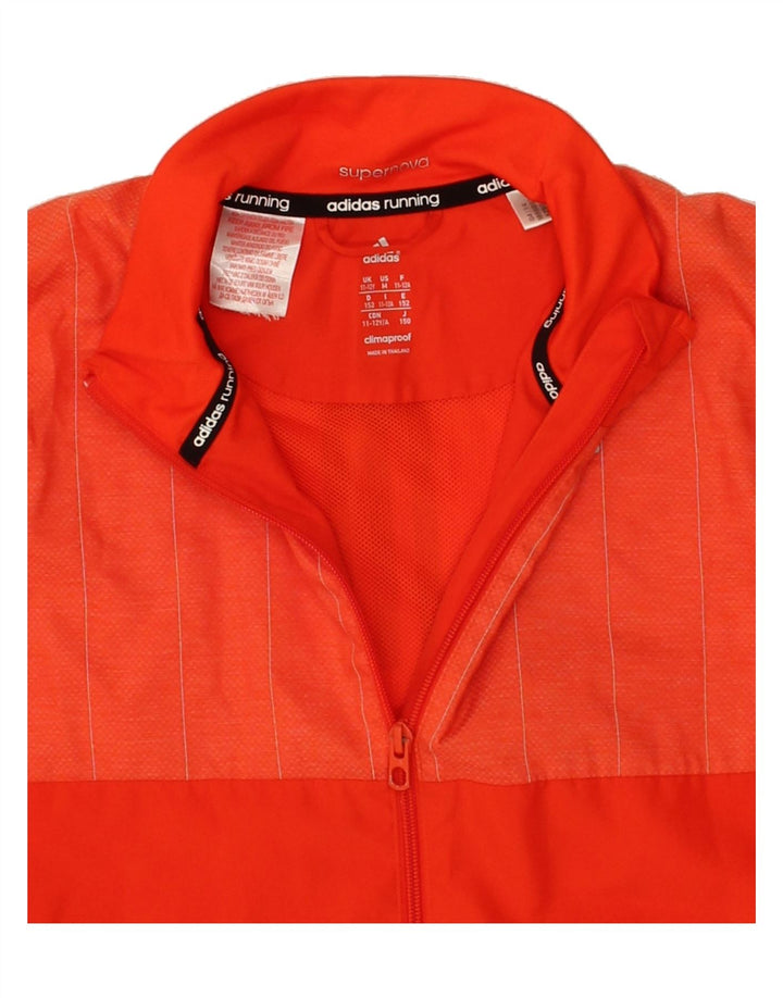 ADIDAS Boys Clima Proof Tracksuit Top Jacket 11-12 Years Red Polyester Vintage Adidas and Second-Hand Adidas from Messina Hembry 