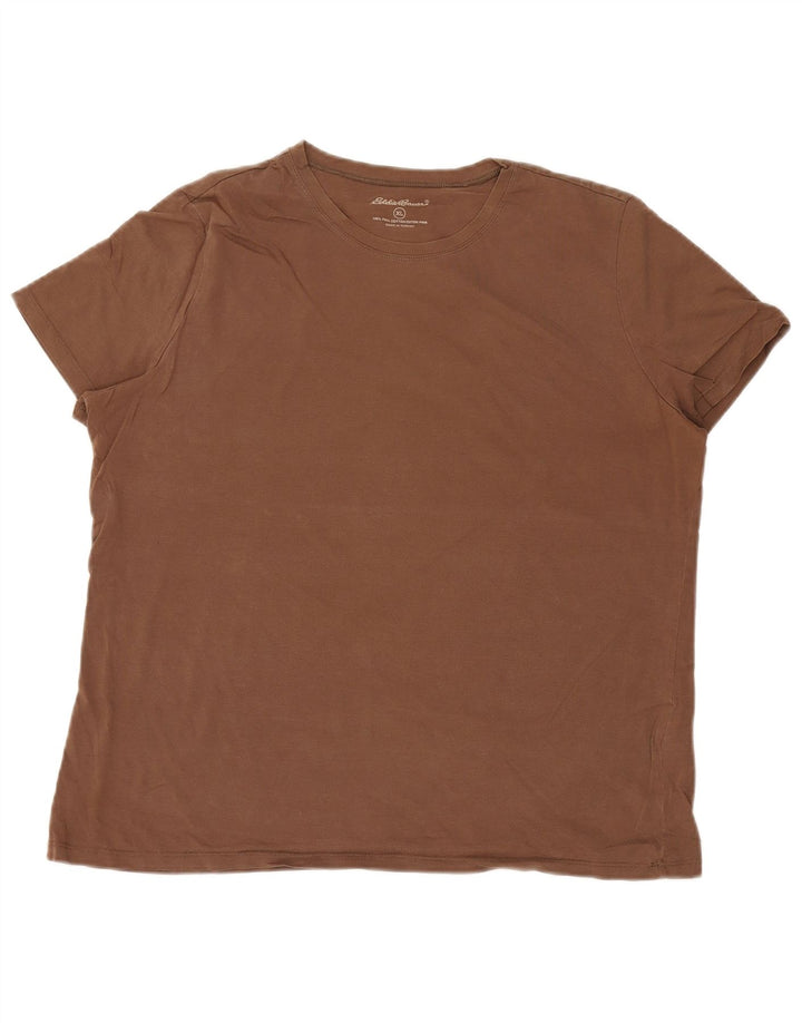 EDDIE BAUER Ανδρικό T-Shirt Top XL Καφέ Βαμβακερό