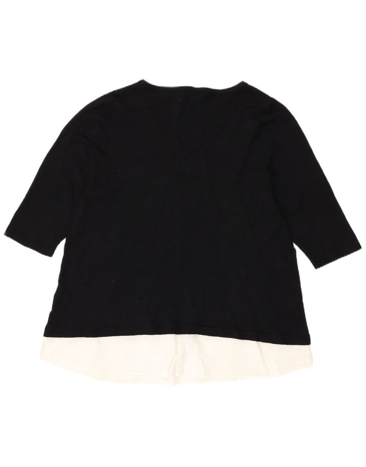 Marks & Spencer Γυναικεία μπλούζα Autograph Top UK 14 Medium Black Colourblock