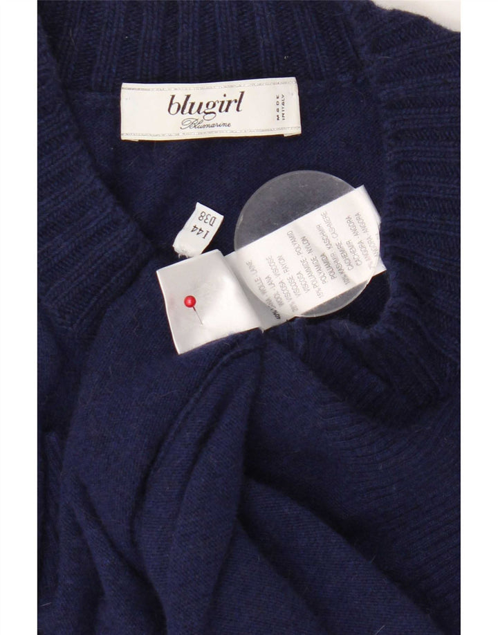Vintage Γυναικείο Longline Ζακέτα πουλόβερ IT 44 Medium Navy Blue Wool