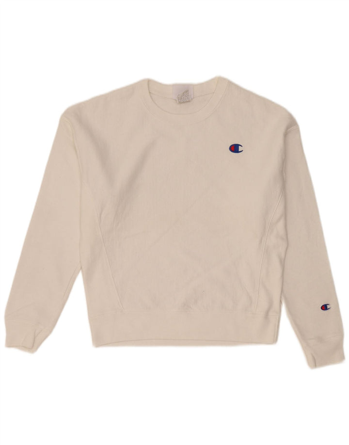 Champion Γυναικείο Φούτερ Jumper UK 14 Μεσαίο λευκό βαμβακερό