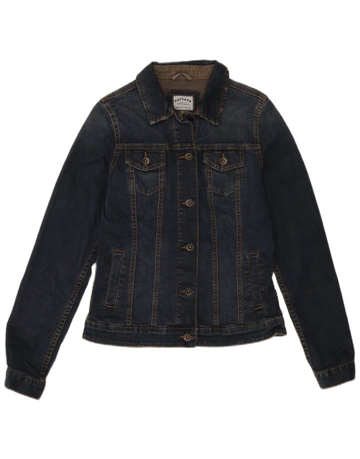 Γυναικείο τζιν μπουφάν Fat Face UK 10 Small Navy Blue Cotton