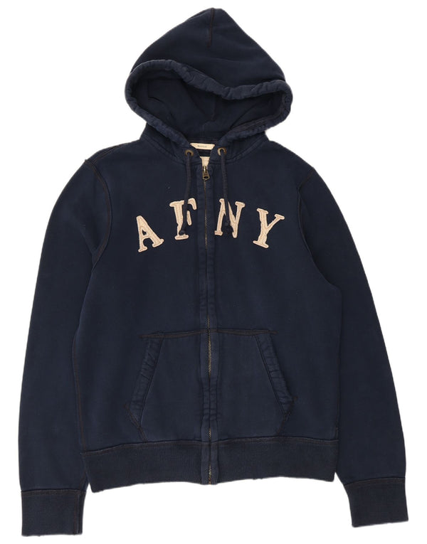 Γυναικείο πουλόβερ με κουκούλα με φερμουάρ Abercrombie & Fitch UK 18 XL Navy Blue