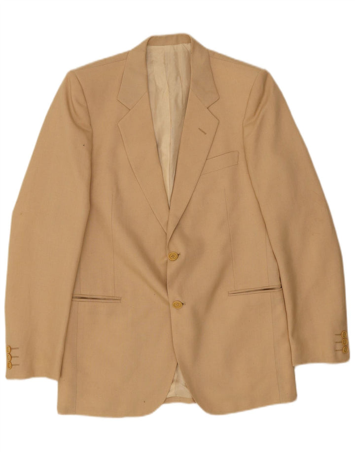 Vintage Ανδρικό Μπουφάν Blazer με 2 Κουμπιά IT 48 Medium Beige Polyester