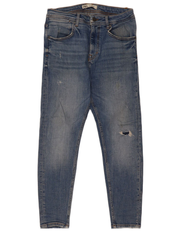 Zara Ανδρικό στενό τζιν EU 40 Medium W31 L26 Μπλε βαμβακερό