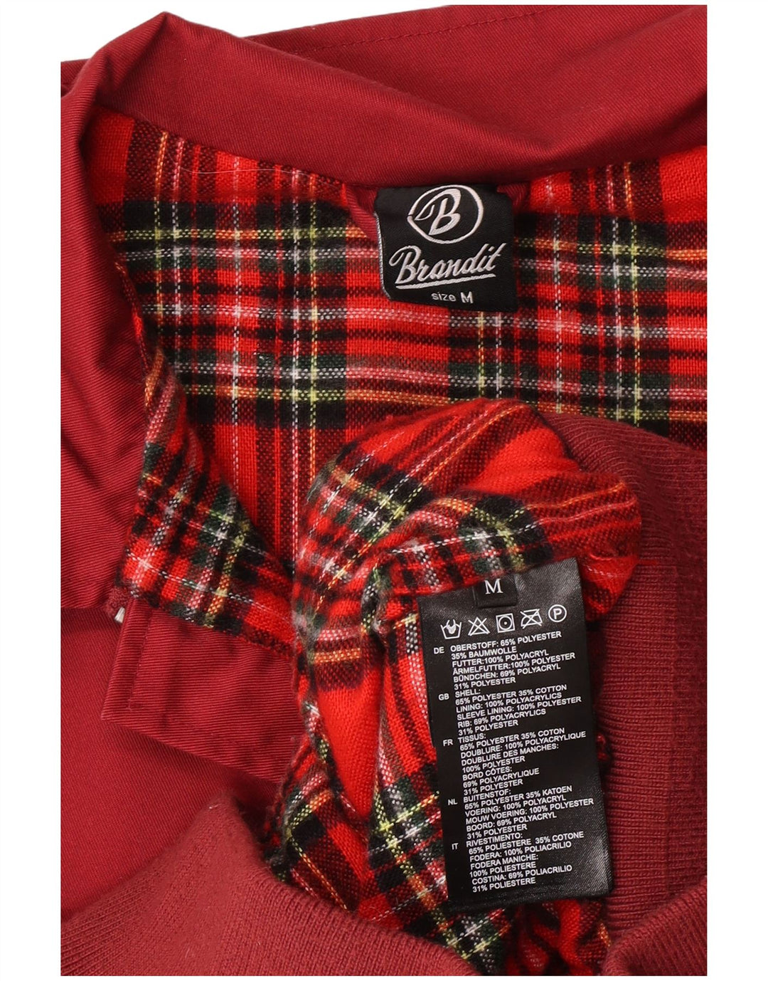 Brandit Ανδρικό Bomber Jacket UK 38 Medium Red Polyester