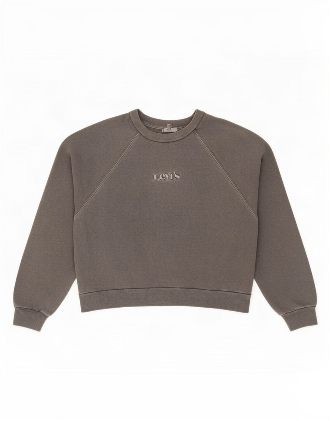 Γυναικείο γραφικό υπερμεγέθη φούτερ Levi's Crop Jumper UK 14 Medium Grey