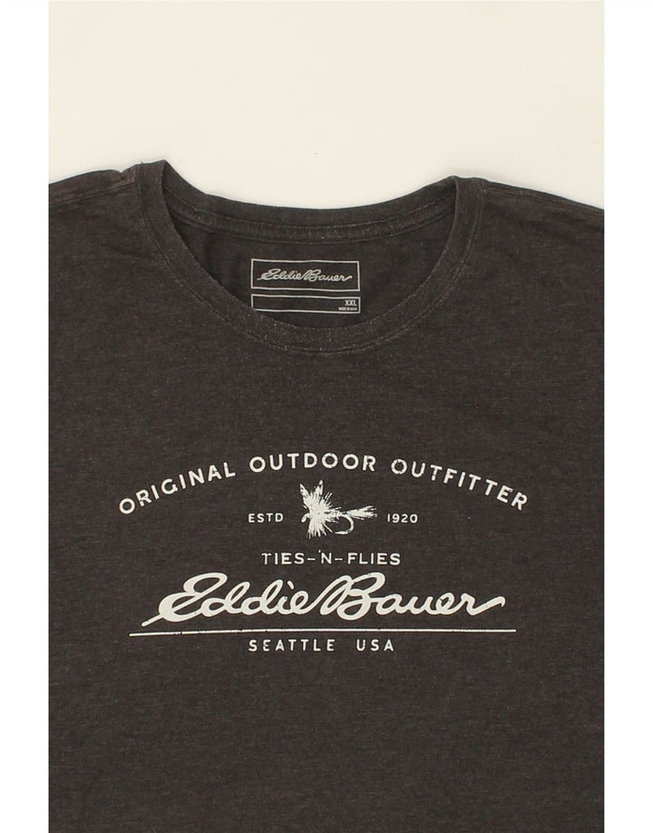 EDDIE BAUER Ανδρικό γραφικό T-Shirt Top 2XL Γκρι