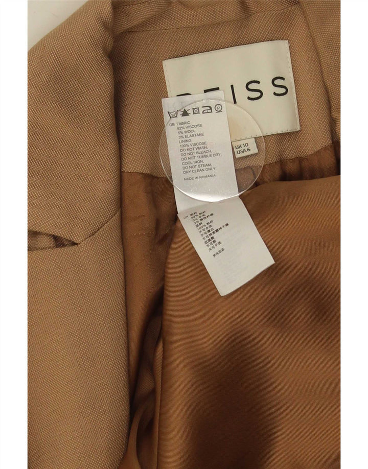 Reiss Γυναικείο Μπουφάν 1 Κουμπί Blazer UK 10 Small Beige Viscose