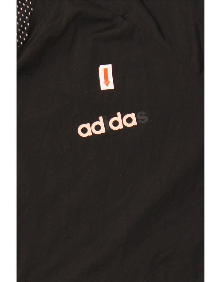 Γυναικείο T-Shirt Climalite ADIDAS Top UK 8/10 Small Black Polyester