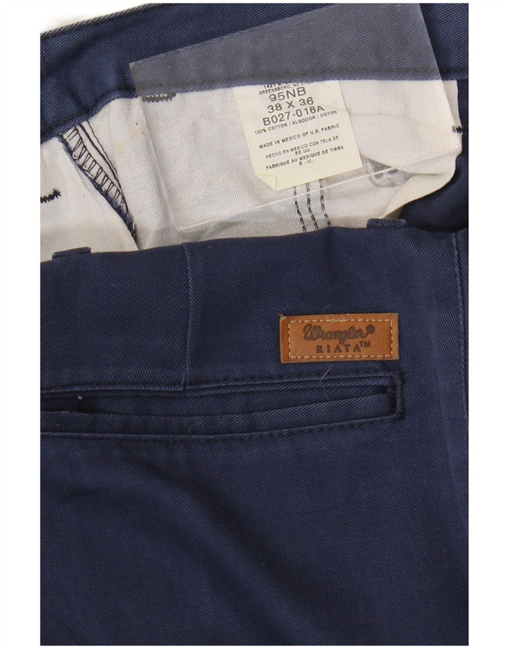 WRANGLER Ανδρικό παντελόνι Chino Riata Pegged W38 L36 Navy Blue Cotton