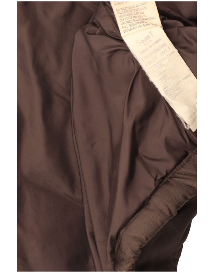 Armani Jeans γυναικείο καπιτονέ μπουφάν UK 14 μεγάλο καφέ πολυαμίδιο