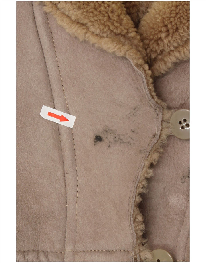 Vintage Γυναικείο Παλτό Shearling IT 42 Medium Beige Shearling