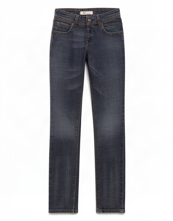 Levi's Womens 571 Slim Jeans W28 L32 Blue Cotton