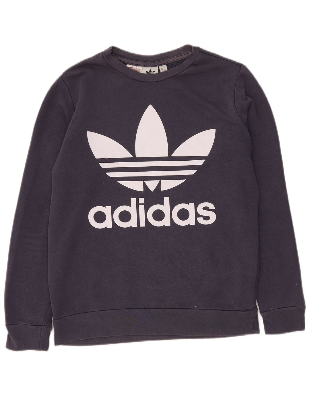 Γραφικό φούτερ ADIDAS Boys Jumper 13-14 ετών Navy Blue Cotton