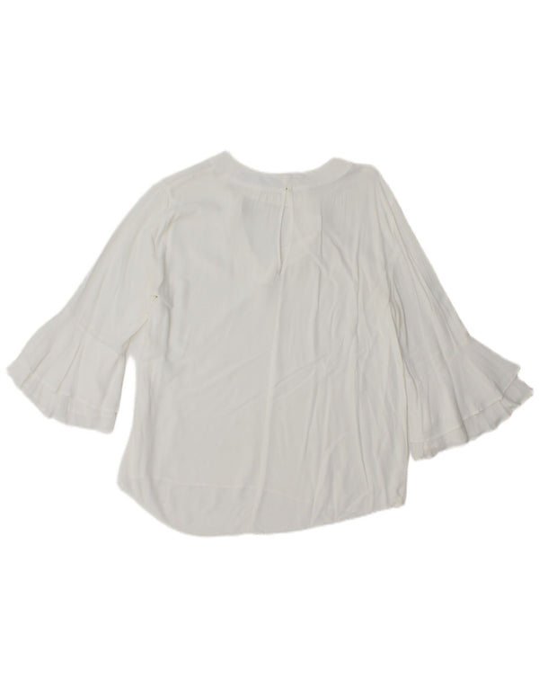 Zara Γυναικεία μπλούζα 3/4 μανίκια τοπ UK 16 Large White