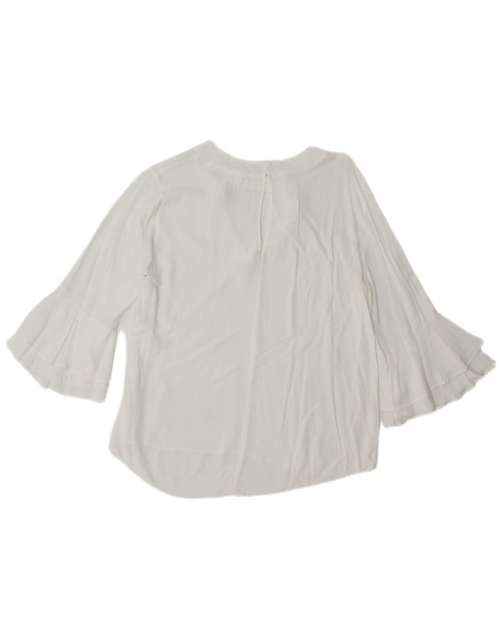 Zara Γυναικεία μπλούζα 3/4 μανίκια τοπ UK 16 Large White