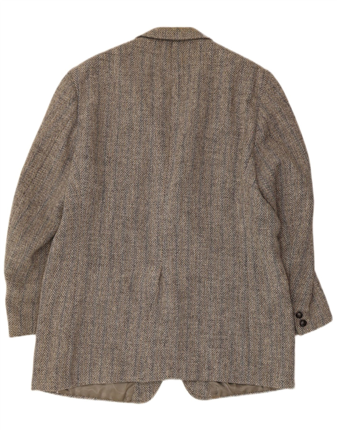 Hunter Haig Mens Harris Tweed Blazer Jacket UK 38 Medium Grey Ψαροκόκκαλο