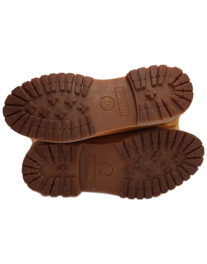Timberland Γυναικείες δερμάτινες μπότες σε στυλ Shearling UK Μέγεθος 5,5 Καφέ Δερμάτινο