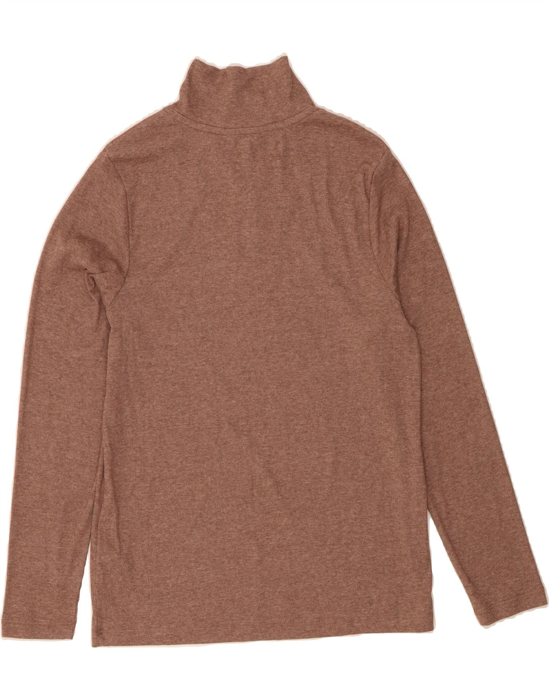 MARKS & SPENCER Womens Zip Neck Jumper Sweater UK 16 Large  Brown Vintage Marks & Spencer and Second-Hand Marks & Spencer from Messina Hembry 