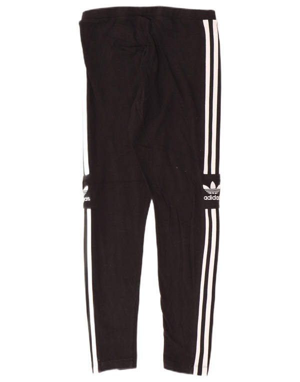 Γυναικεία γραφικά κολάν Adidas UK 12 μεσαίο μαύρο βαμβακερό