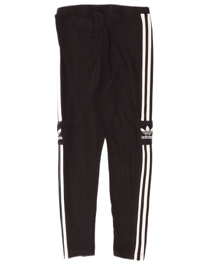 Γυναικεία γραφικά κολάν Adidas UK 12 μεσαίο μαύρο βαμβακερό