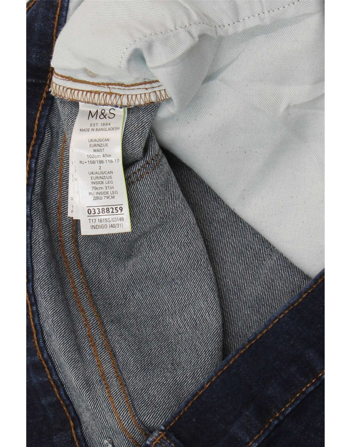 Marks & Spencer Mens Slim Jeans W40 L31 Navy Blue Cotton