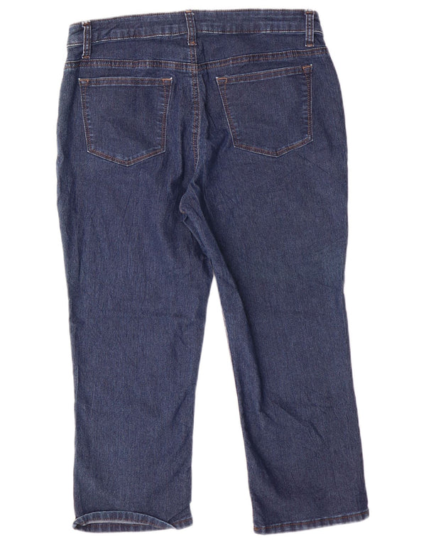 LEE Womens Riders Mid Rise Capri Jeans US 8 Medium W30 L20 Blue Cotton
