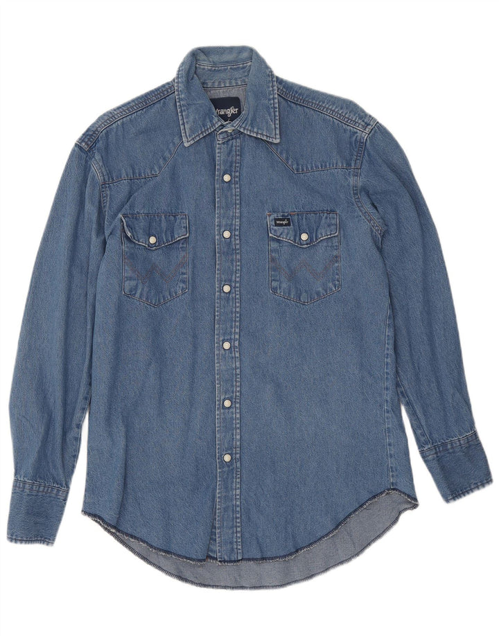 Ανδρικό τζιν πουκάμισο Wrangler μεσαίο μπλε