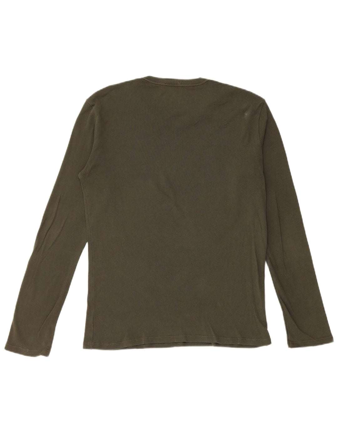BENETTON Γυναικείο Γραφικό Τοπ μακρυμάνικο UK 12 Medium Green
